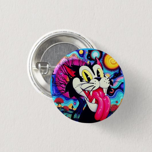 CAT CARTOON 缶バッジ (正面&裏面)