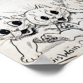 Cat Cartoon, Louis Wain ポスター (角)
