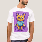 cat cartoon tシャツ (正面)