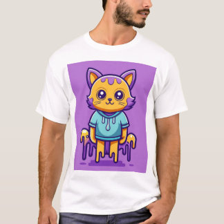 cat cartoon tシャツ