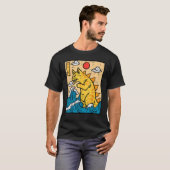 Cat Catzilla Funny Japanese Wave Art Men Women Kid Tシャツ (正面フル)