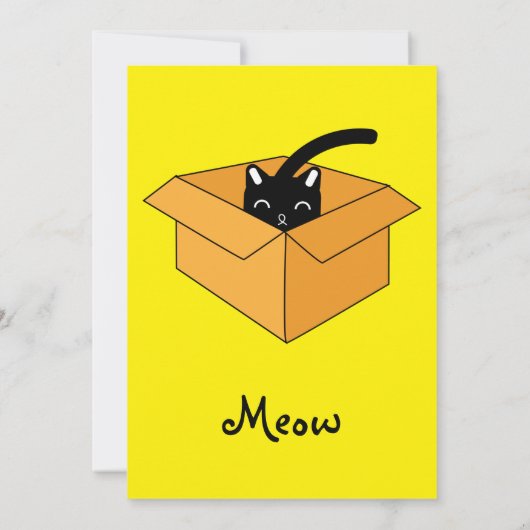 Cat Change Of Address Card Moving Home 案内状 (裏面)