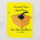 Cat Change Of Address Card Moving Home 案内状 (正面/裏面)