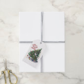 Cat Chaos Christmas Tree Design Watercolor ギフトタグ (より糸付き)