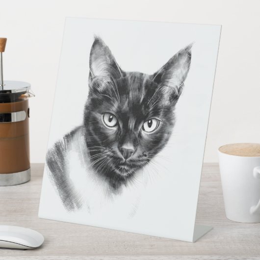 Cat Charcoal 台座サイン (インサイチュ)