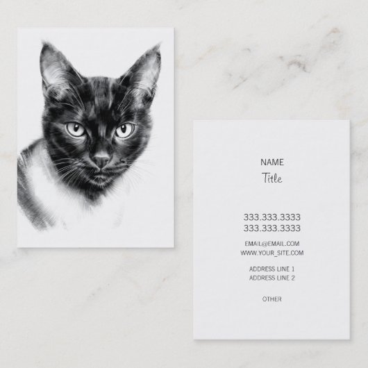 Cat Charcoal 名刺 (正面/裏面)