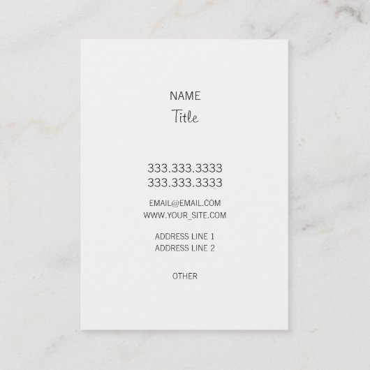 Cat Charcoal 名刺 (裏面)