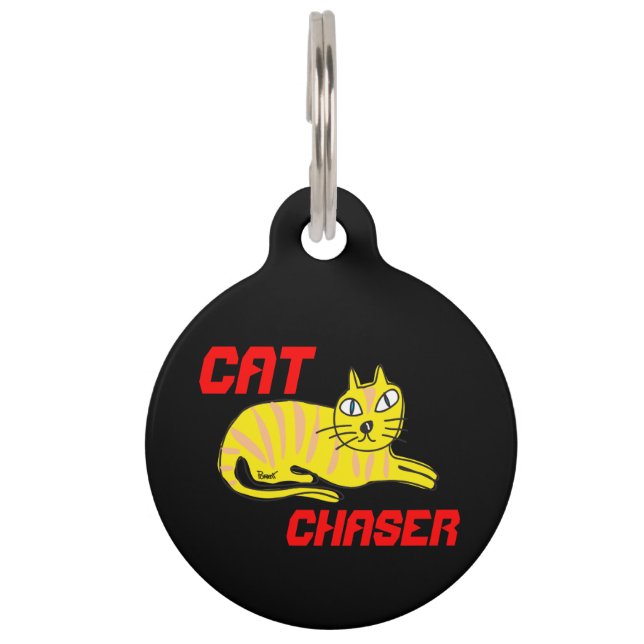 Cat Chaser Dog Tag ペット　ネームタグ (正面)
