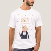 Cat Cheers to 2026 New Year Personalized Tシャツ (正面)