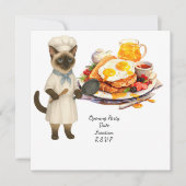 Cat Chef Cooking Party for Cat Lovers  招待状 (正面)