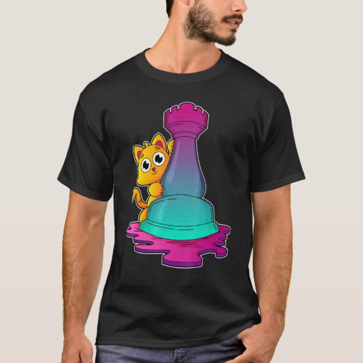 Cat Chess pieces Chess Board game 1 Tシャツ (正面)