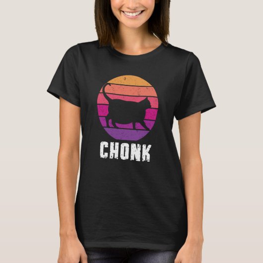 Cat Chonk Cats Cat Mom Cat Dad Cat Tシャツ (正面)