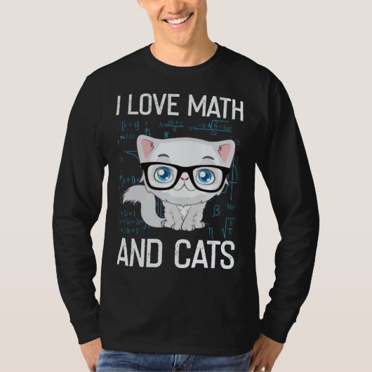 Cat Christian Gif I Love Math And Cats Tシャツ (正面)