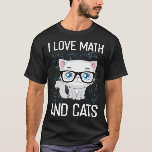 Cat Christian Gif I Love Math And Cats Tシャツ (正面)