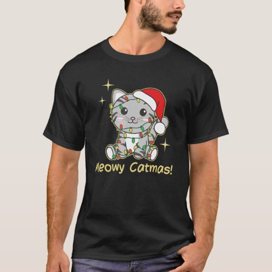 Cat Christmas Animals Cute Cats Meowy Catmas 12 Tシャツ (正面)