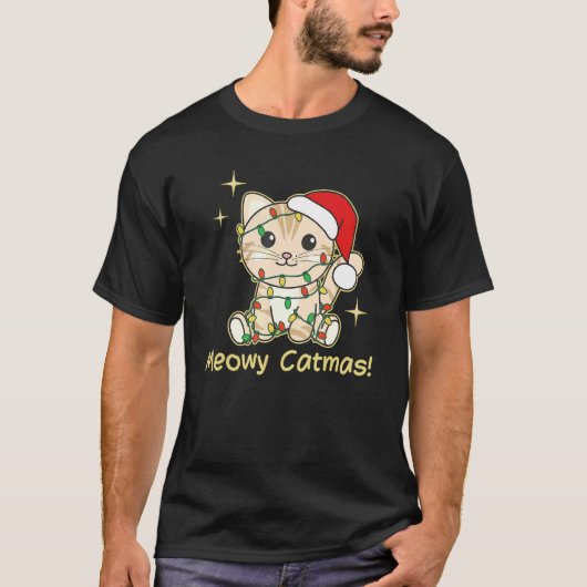 Cat Christmas Animals Cute Cats Meowy Catmas 1 Tシャツ (正面)