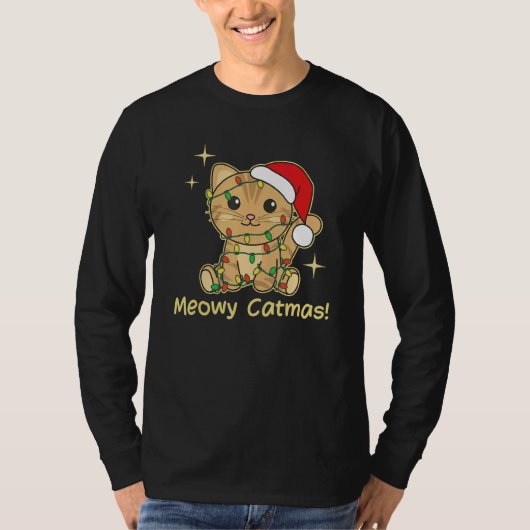 Cat Christmas Animals Cute Cats Meowy Catmas 2 Tシャツ (正面)