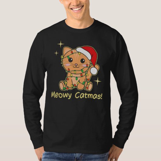 Cat Christmas Animals Cute Cats Meowy Catmas 4 Tシャツ (正面)