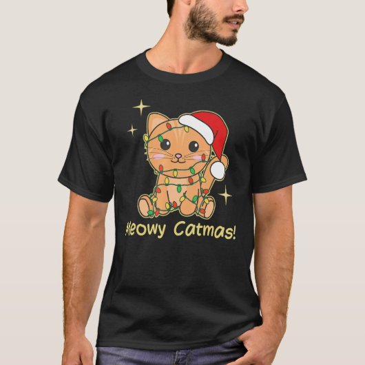 Cat Christmas Animals Cute Cats Meowy Catmas 4 Tシャツ (正面)
