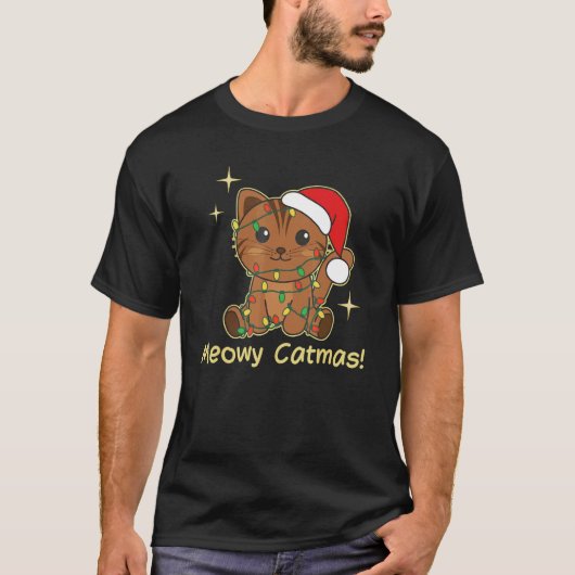 Cat Christmas Animals Cute Cats Meowy Catmas 7 Tシャツ (正面)