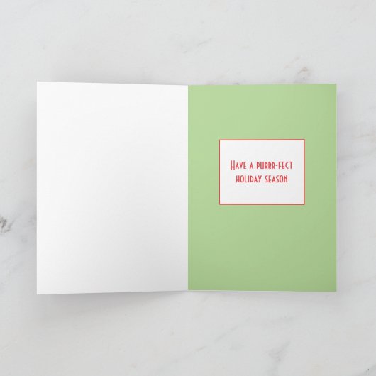 Cat Christmas Cardから カード (内部)