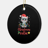 Cat Christmas Cutie Cats Christmas T-Shirt for Men セラミックオーナメント (左)