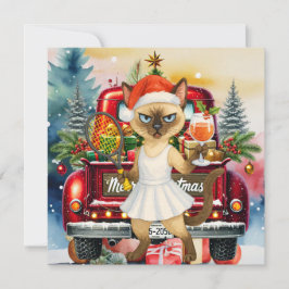 Cat Christmas greeting for猫好き シーズンカード