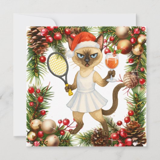 Cat Christmas greeting for猫好き シーズンカード (正面)