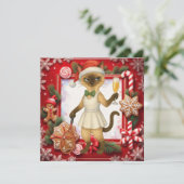 Cat Christmas greeting for cat lovers シーズンカード (スタンド正面)