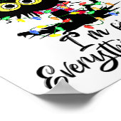 Cat Christmas It's Fine I'm Fine Everything Is Fin ポスター (角)