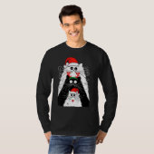 Cat Christmas Men Women Tシャツ (正面フル)