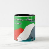 Cat  Christmas Mug ツートーンマグカップ (中央)