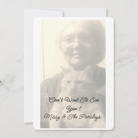 Cat Christmas Party Invitation 招待状 (裏面)