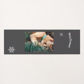 Cat Christmas Photo text customize ヨガマット (裏面(横))