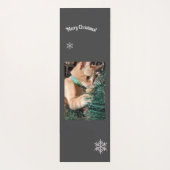 Cat Christmas Photo text customize ヨガマット (裏面)