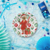 Cat Christmas themed for Siamese Cat Lovers ペーパープレート (パーティー)