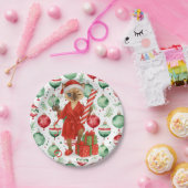 Cat Christmas themed for Siamese Cat Lovers ペーパープレート (パーティー)