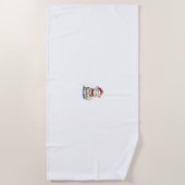 Cat Christmas Tree Christmas ビーチタオル (正面)