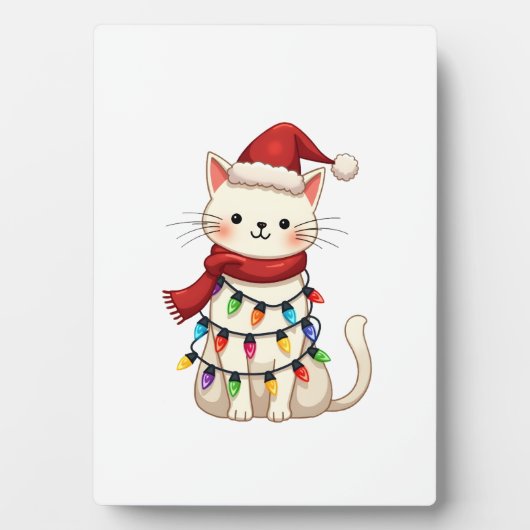 Cat Christmas Tree Christmas (3) フォトプラーク (正面)