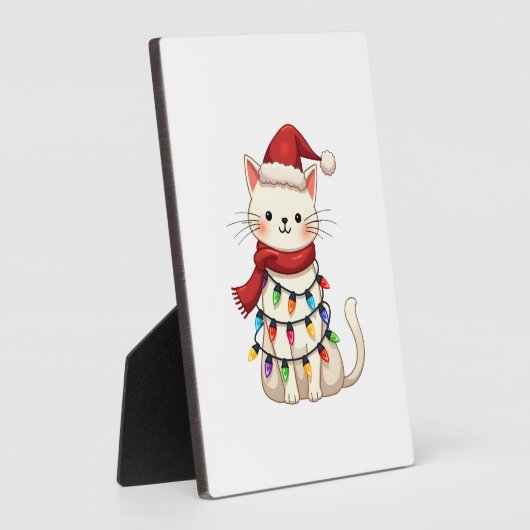 Cat Christmas Tree Christmas (3) フォトプラーク (側面)