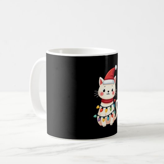 Cat Christmas Tree Christmas (4) コーヒーマグカップ (正面左)