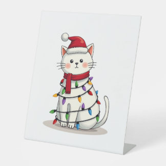 Cat Christmas Tree Christmas (4) 台座サイン