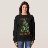Cat Christmas Tree Meowy Catmas  Xmas スウェットシャツ (正面フル)