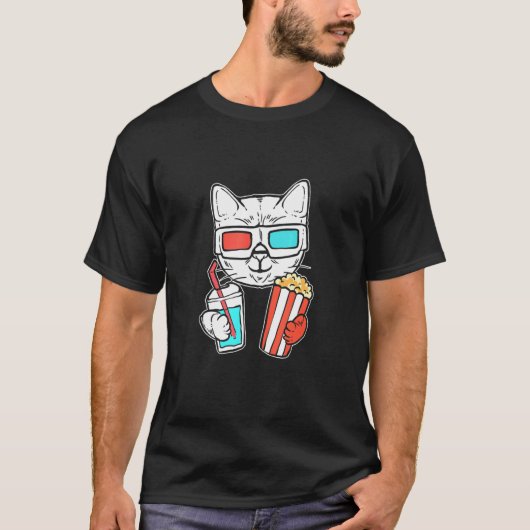 Cat Cinema Foodie Tシャツ (正面)