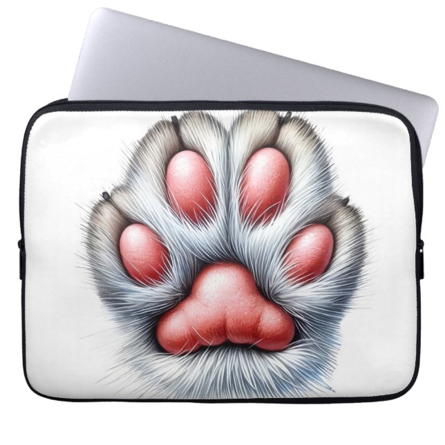 Cat Claw Electronics Bag – Cute & Fun ラップトップスリーブ (正面)