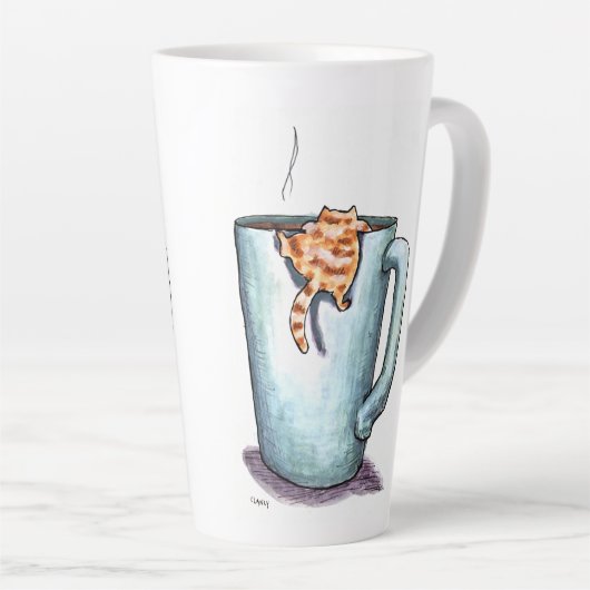 Cat Climb カフェラテマグ (右アングル)