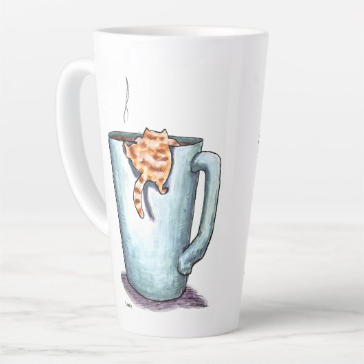 Cat Climb カフェラテマグ (左アングル)