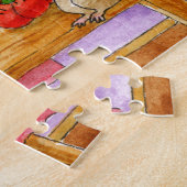 Cat clothing designer sewing room jigsaw puzzle ジグソーパズル (側面)