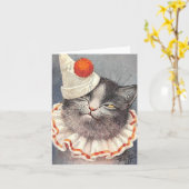 Cat Clown by Arthur Thiele  カード (黄色い花)