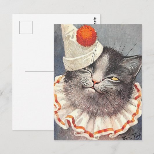 Cat Clown by Arthur Thiele ポストカード (正面/裏面)